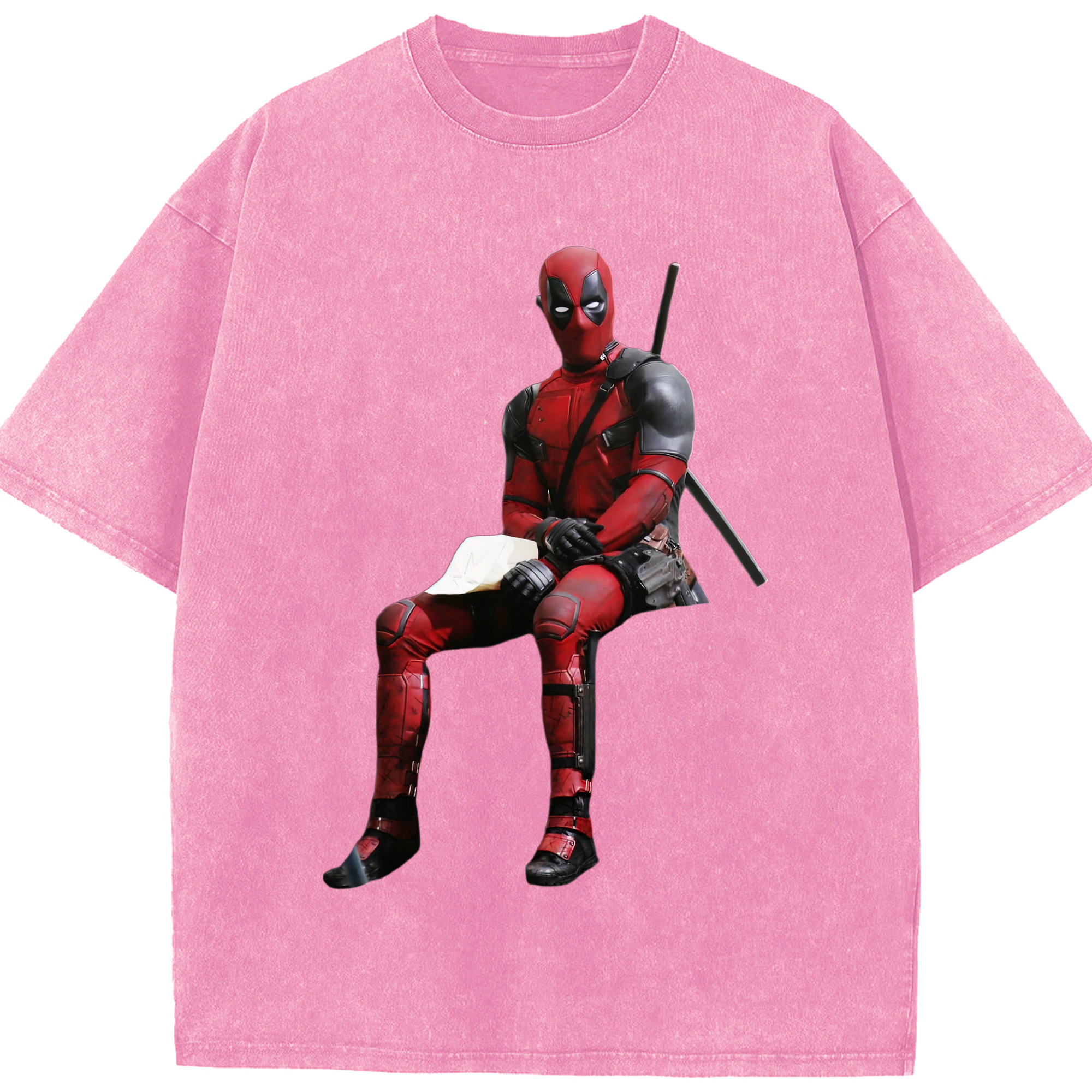 （画像用） Deadpool デッドプール 綿100% ヴィンテージ風 半袖Tシャツ（フロントプリント）